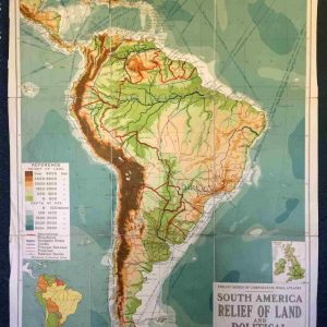 Map, Relief of Land, Political and Communications: South America