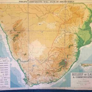 Map, Relief of Land and Communications: South Africa