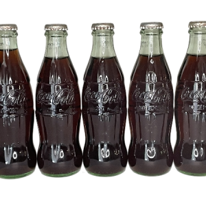 Set Of 5 Sealed Vintage-Style Coca-Cola Commemorative 250ml Glass Bottles